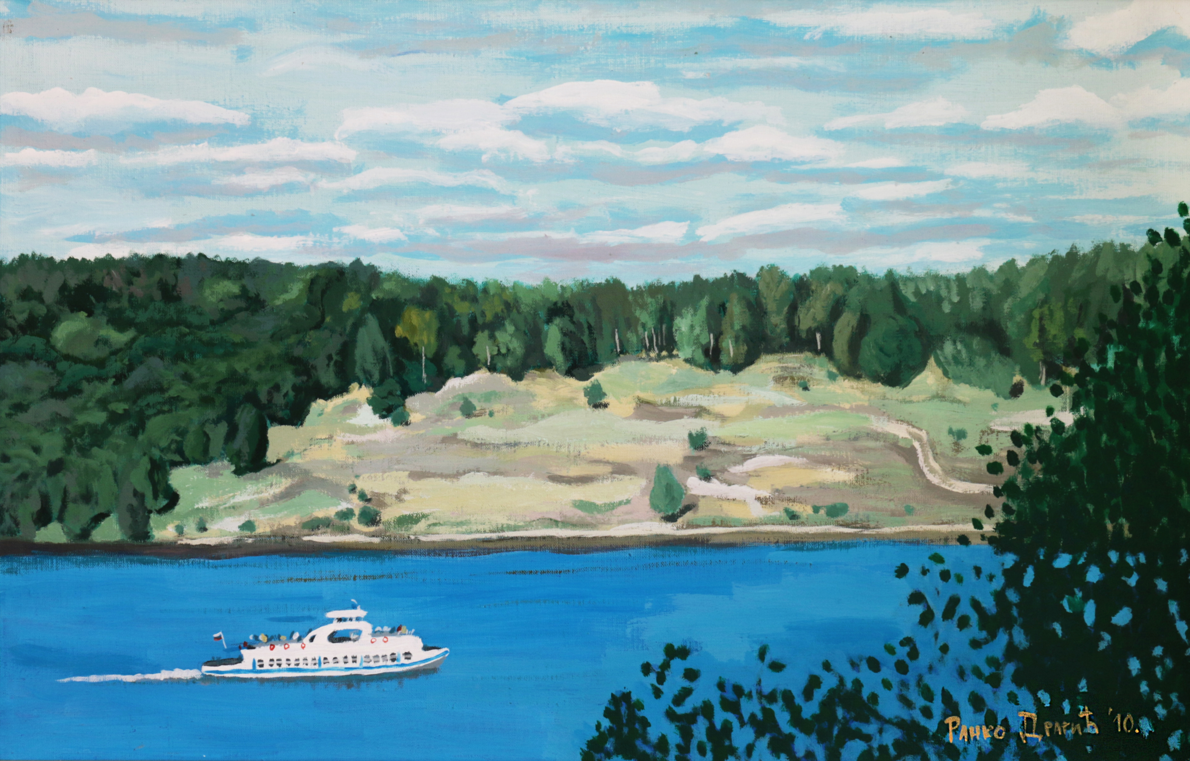 Драгич Ранко Драго. Маленький корабль. 2010. Холст, акрил. 50х79.5