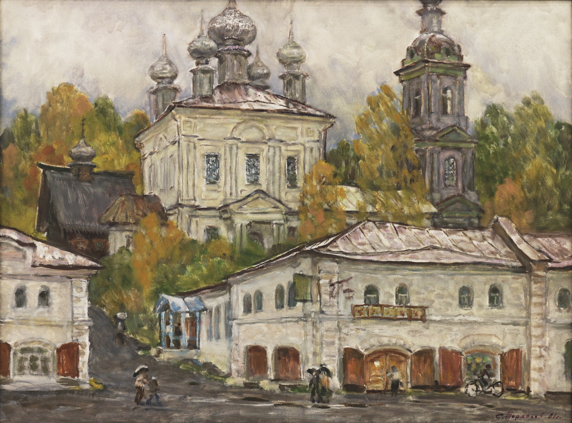 Торлопов С. А. Дождь в Плёсе. 2001. Холст, масло. 45х60