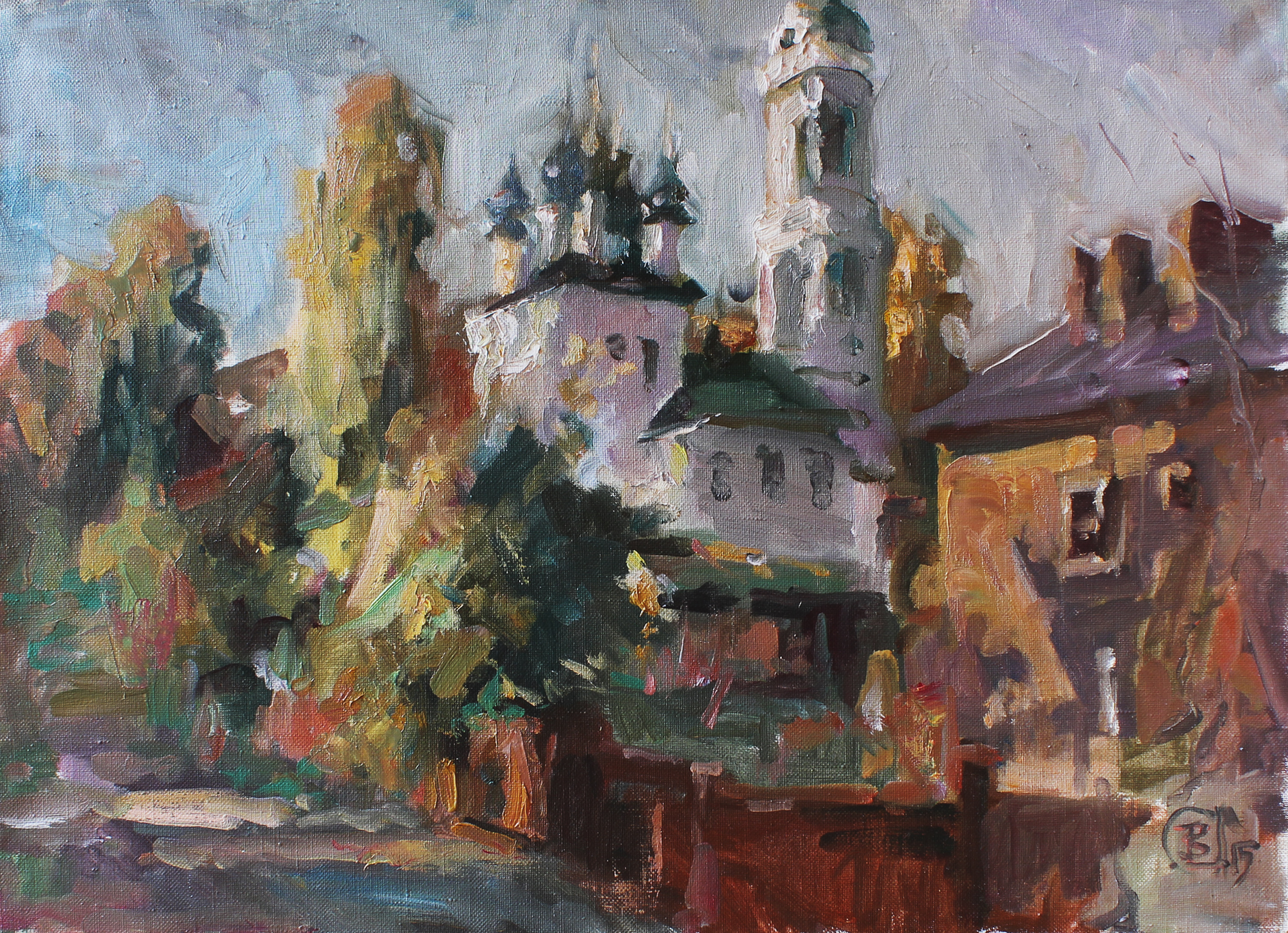 Назаренко В. А. Утро в Плёсе. 2015. Холст, масло. 48х68