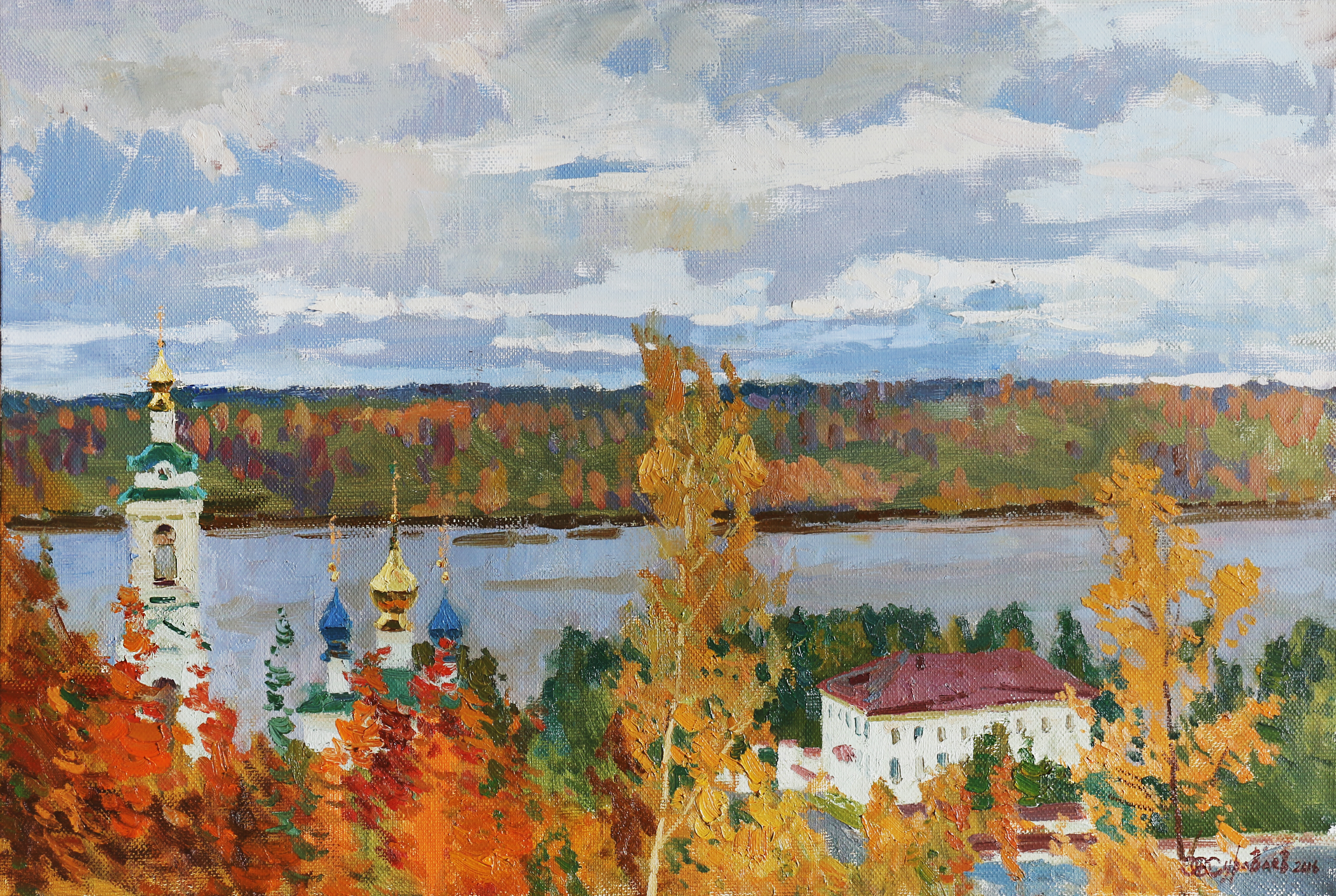 Журавлёв О. В. Музей пейзажа. 2016. Холст, масло. 49,5х74,8