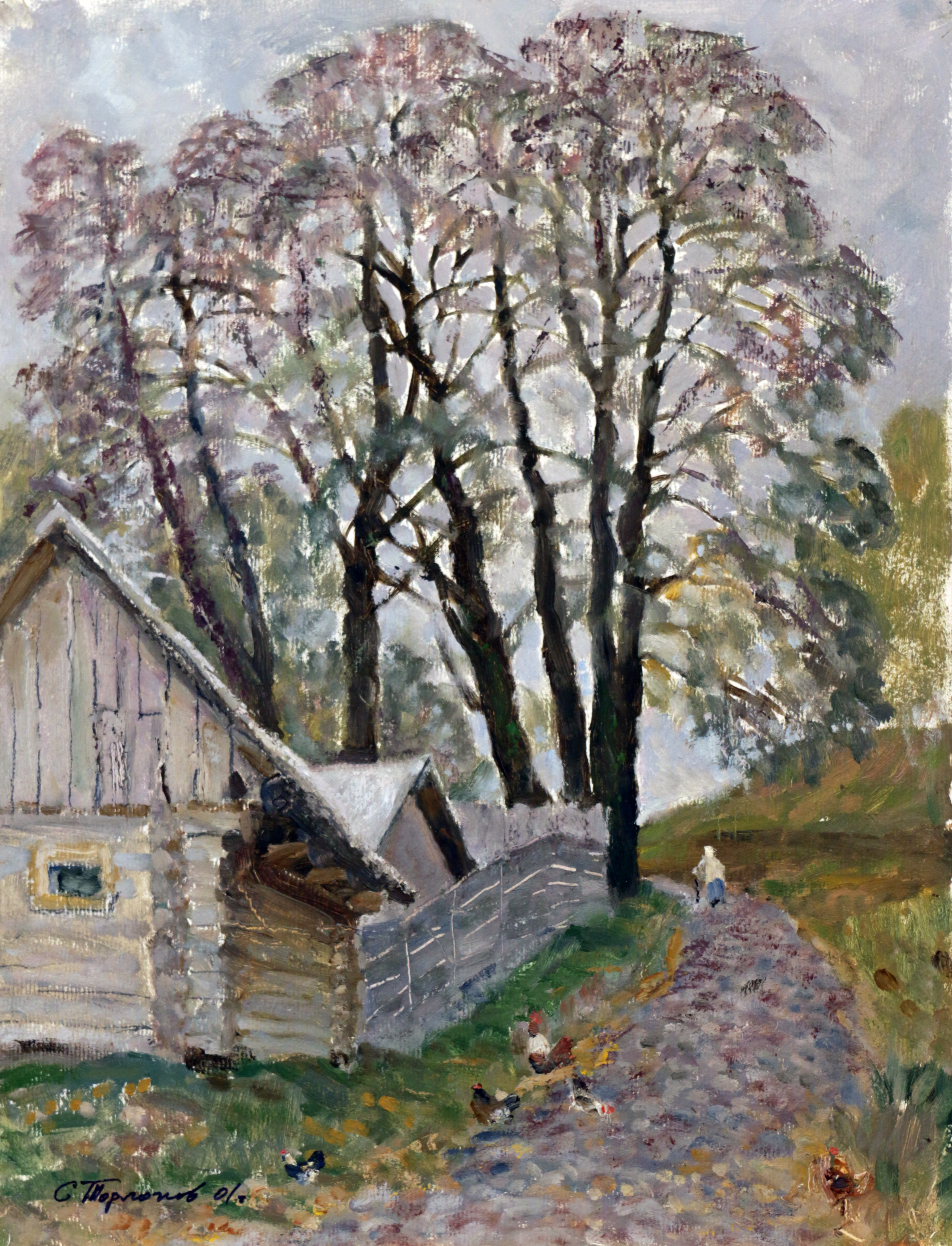 Торлопов С. А. Серебряный день. 2001. Картон, масло. 52х38,5