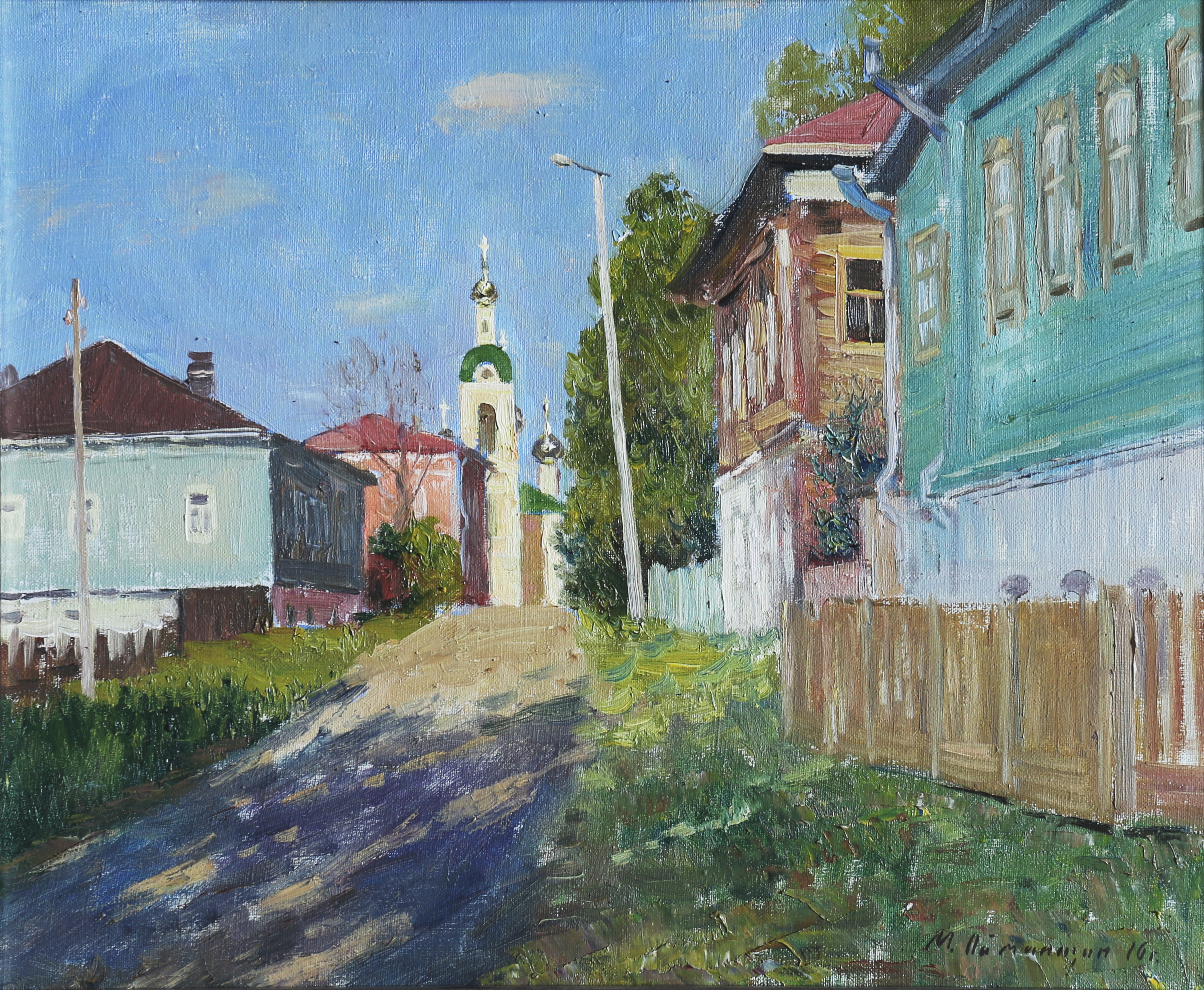 Обманщин М. Ф. Улочка в Плёсе. 2016. Холст, масло. 39,8х50