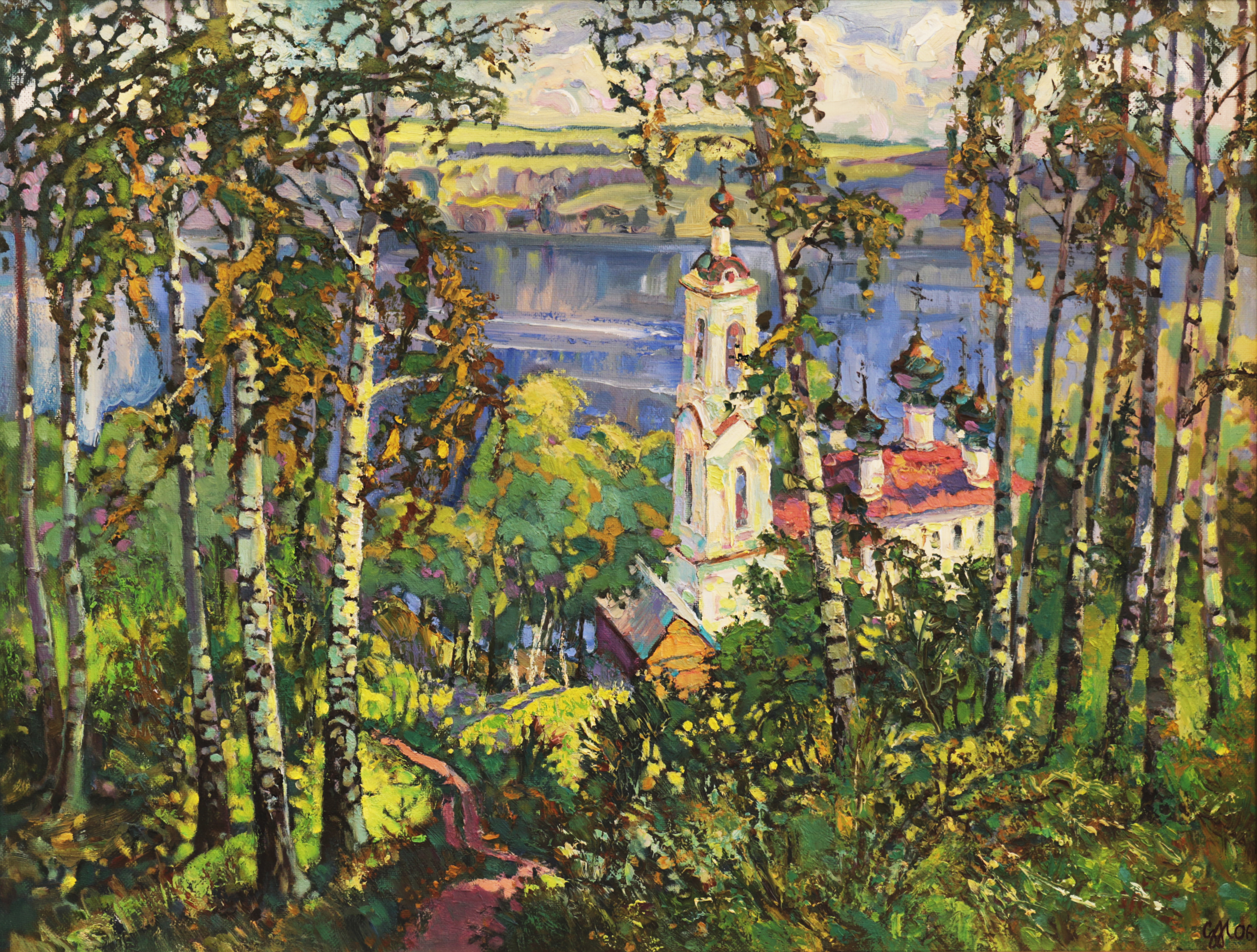 Сухов С. И. Солнечный день в Плёсе. 2006. Холст, масло. 60х79 